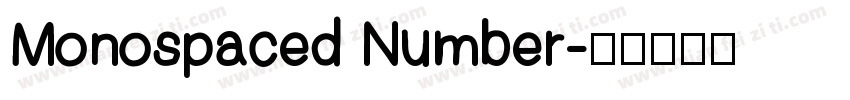 Monospaced Number字体转换